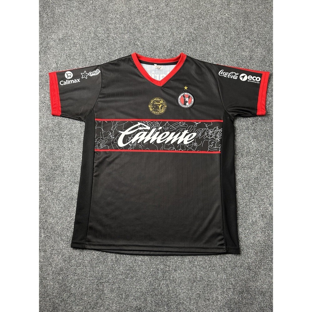 Mens Soccer Jersey Club Tijuana Caliente Black Red, Size M